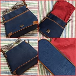 NEW pebbled leather shoulder crossbody bag